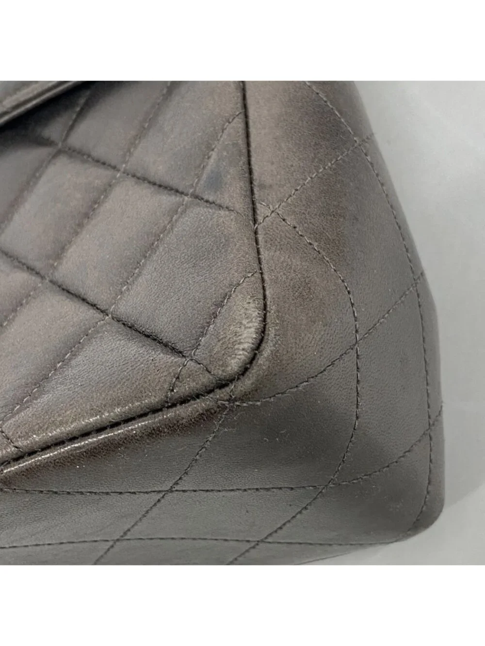 Chanel Shoulder Bag Maxi Quilted Lambskin Black Gold